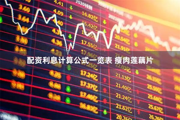 配资利息计算公式一览表 瘦肉莲藕片